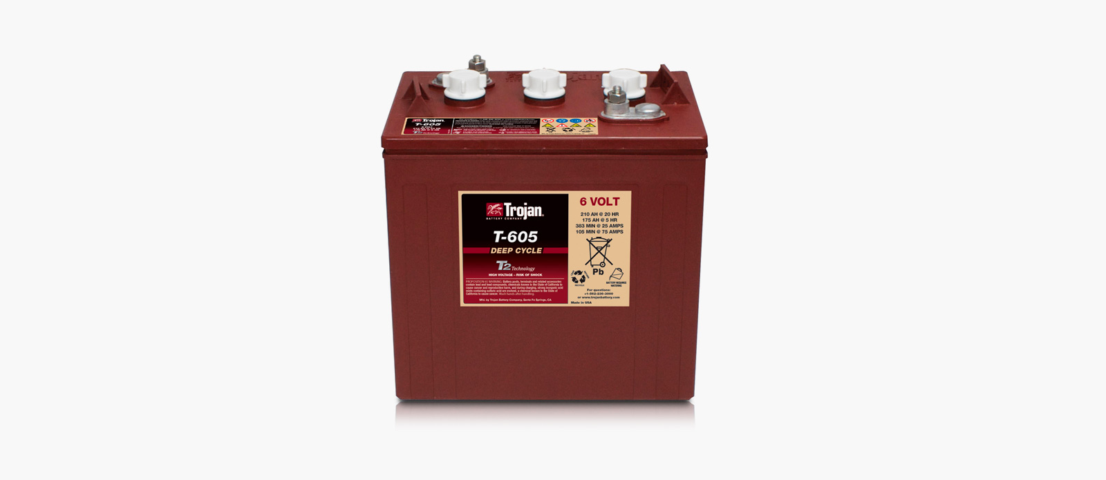 Bateria de descarga profunda TROJAN 6V 230AH T-605